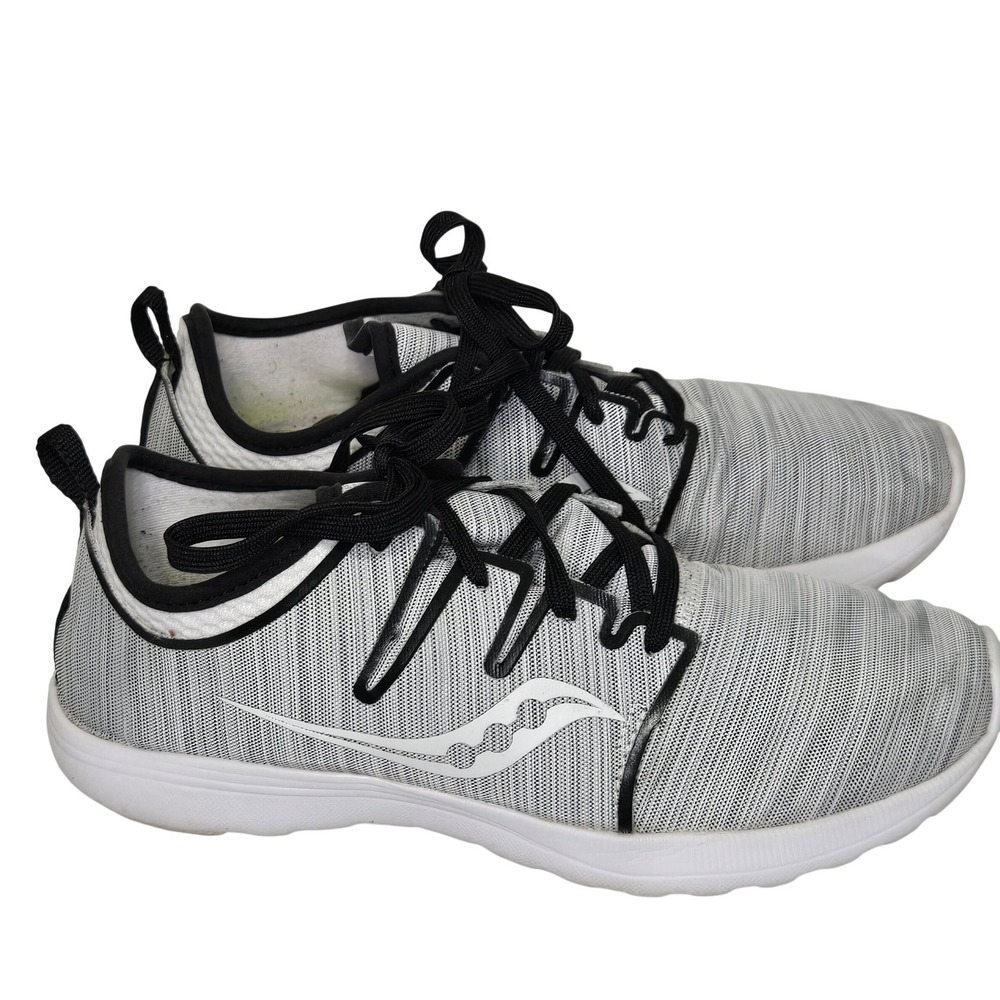 Saucony Women's Athletic Running Shoes Gray White Lace Up Sneakers Size 6.5